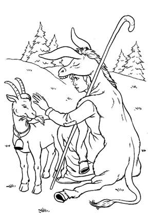 По сказкам Шарля Перро раскраска 33