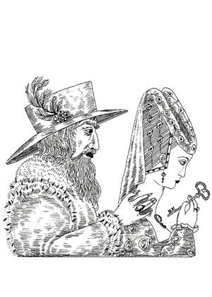 По сказкам Шарля Перро раскраска 34