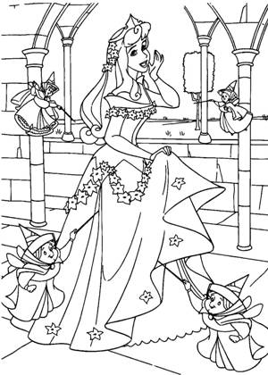 По сказкам Шарля Перро раскраска 37