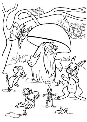 По сказкам Сутеева раскраска 12