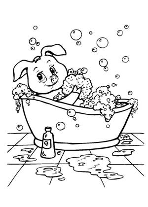 Раскраски Правила гигиены Правила гигиены раскраска 1