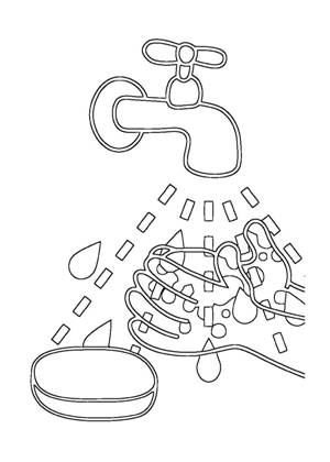 Раскраски Правила гигиены Правила гигиены раскраска 11