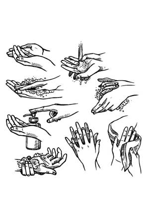 Раскраски Правила гигиены Правила гигиены раскраска 18