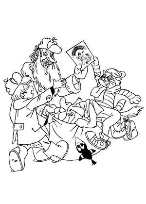 Раскраски Новое Простоквашино Новое Простоквашино — раскраска 12