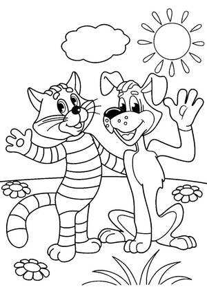 Раскраски Новое Простоквашино Новое Простоквашино — раскраска 7