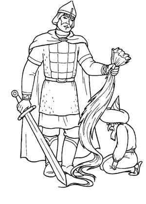 По сказкам Пушкина раскраска 14