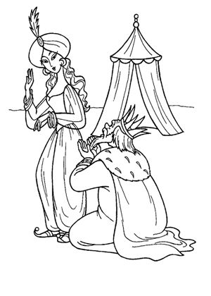 По сказкам Пушкина раскраска 19
