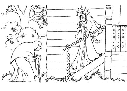 По сказкам Пушкина раскраска 21