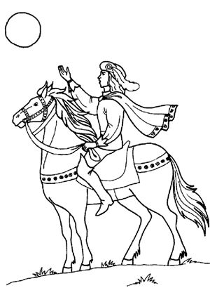 По сказкам Пушкина раскраска 26