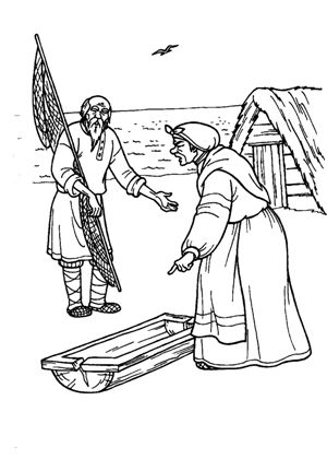 По сказкам Пушкина раскраска 32