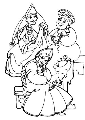 По сказкам Пушкина раскраска 37