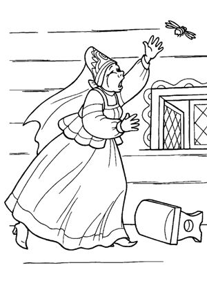 По сказкам Пушкина раскраска 40