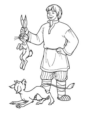 По сказкам Пушкина раскраска 6