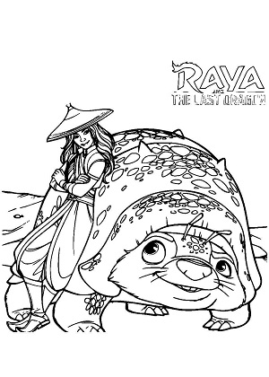 Райя и последний дракон — раскраска 1