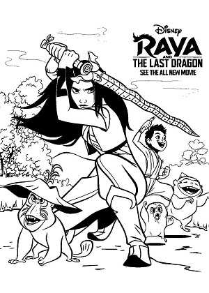Райя и последний дракон — раскраска 17