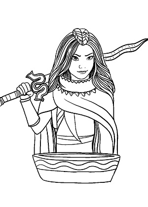 Райя и последний дракон — раскраска 2