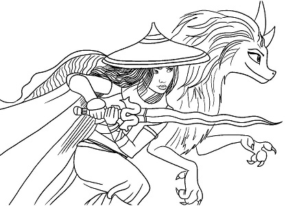 Райя и последний дракон — раскраска 20