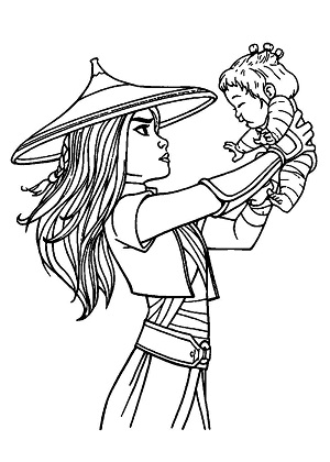 Райя и последний дракон — раскраска 5