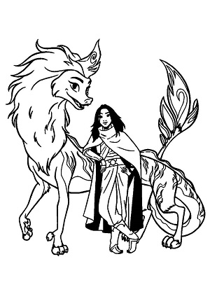 Райя и последний дракон — раскраска 6