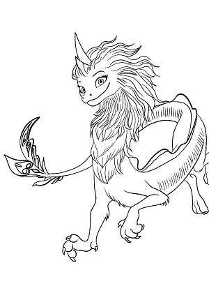 Райя и последний дракон — раскраска 8