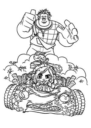 Раскраски Ральф Ральф раскраска 23