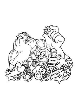 Раскраски Ральф Ральф раскраска 27