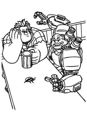 Раскраски Ральф Ральф раскраска 5