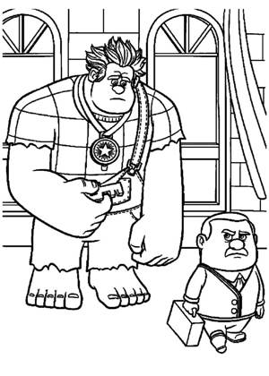 Раскраски Ральф Ральф раскраска 9