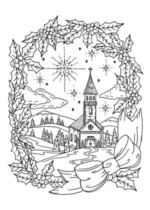 Рождество раскраска 14
