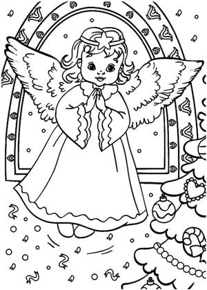 Рождество раскраска 17