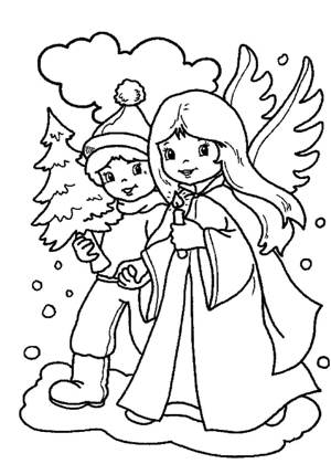 Рождество раскраска 23