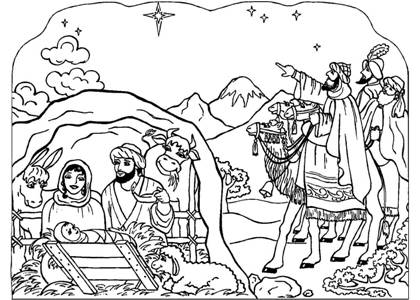 Рождество раскраска 4