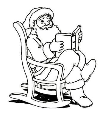 Санта Клаус – раскраска 10