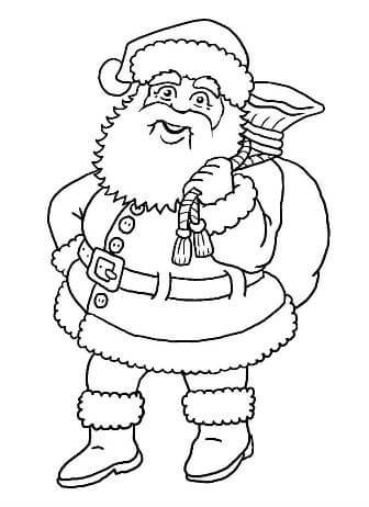 Санта Клаус – раскраска 11