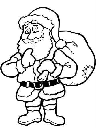 Санта Клаус – раскраска 14