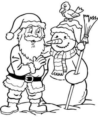 Санта Клаус – раскраска 17