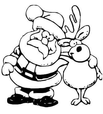 Санта Клаус – раскраска 18