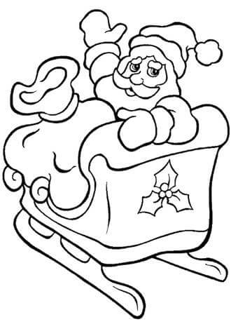 Санта Клаус – раскраска 2