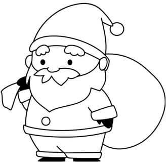 Санта Клаус – раскраска 20