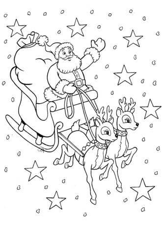 Санта Клаус – раскраска 21