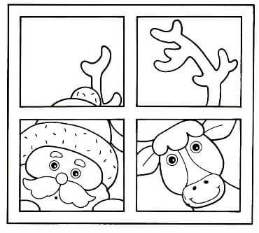 Санта Клаус – раскраска 22