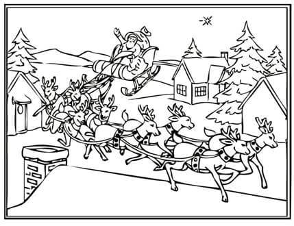 Санта Клаус – раскраска 23