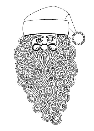 Санта Клаус – раскраска 25