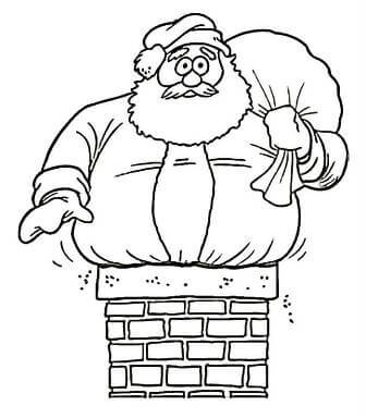 Санта Клаус – раскраска 3