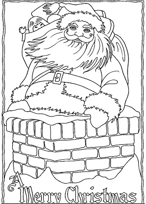 Санта Клаус – раскраска 31