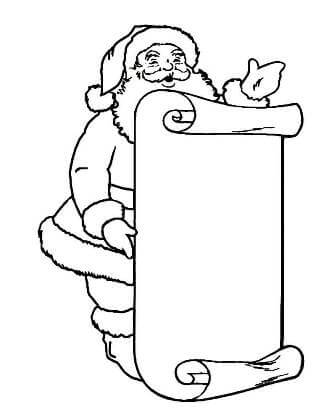 Санта Клаус – раскраска 4