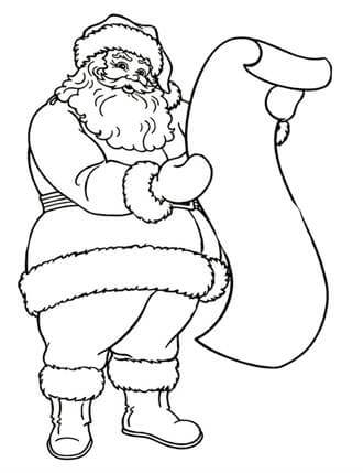 Санта Клаус – раскраска 7