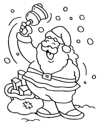 Санта Клаус – раскраска 8