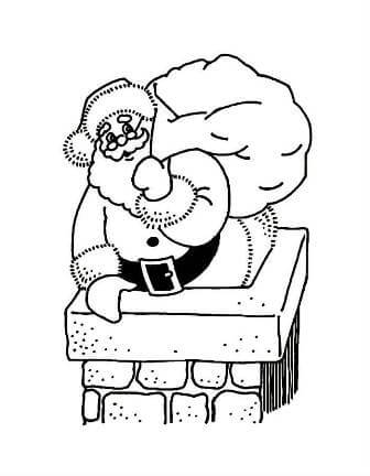 Санта Клаус – раскраска 9