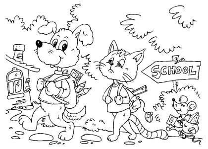 Раскраски Школа Школа раскраска 11